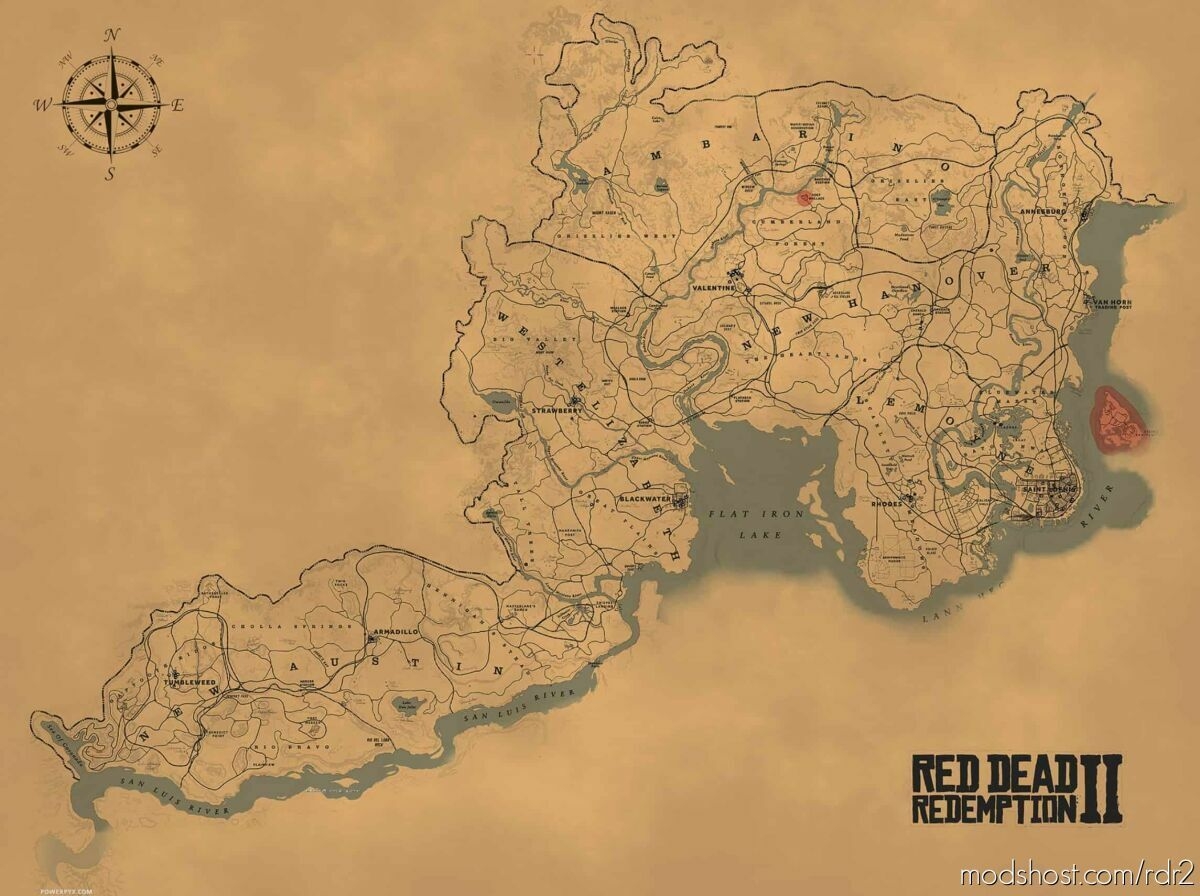 Red Dead Redemption 2 Full Map High Res 