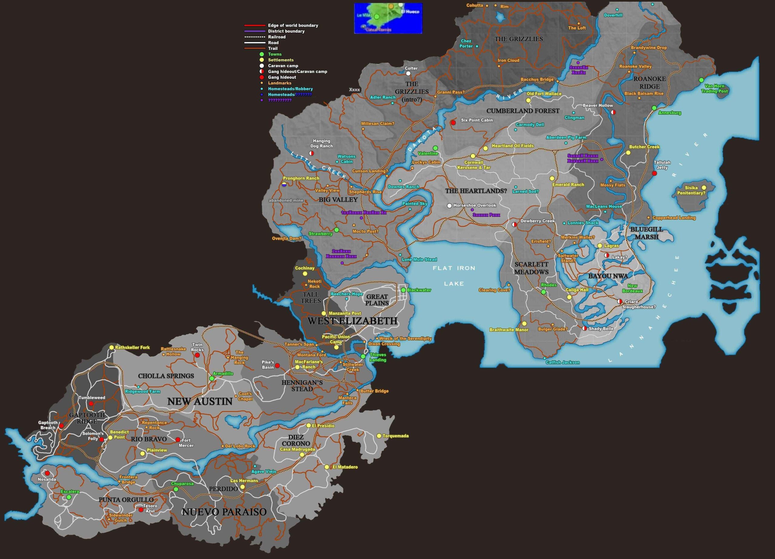 Red Dead Redemption 2 Full Map May Include All Of The Original 