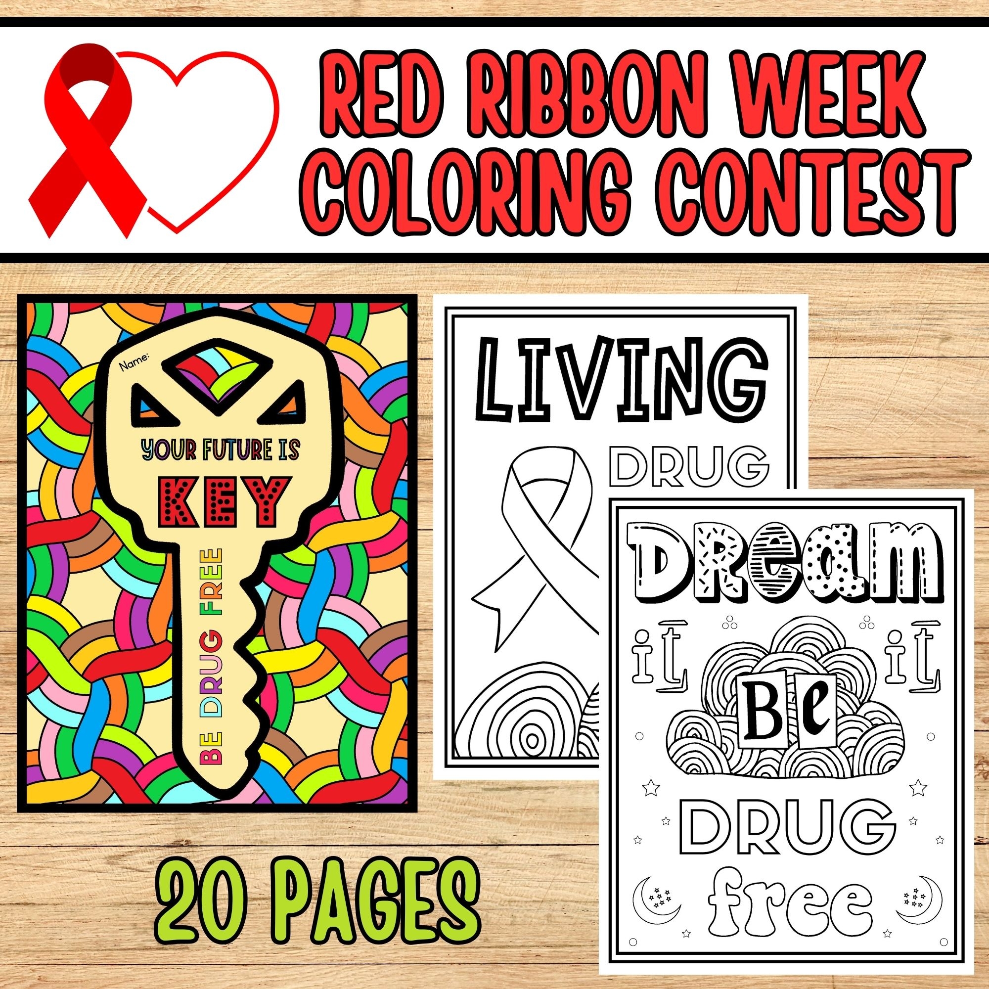 Red Ribbon Week Coloring Pages Red Ribbon Week Coloring Contest 