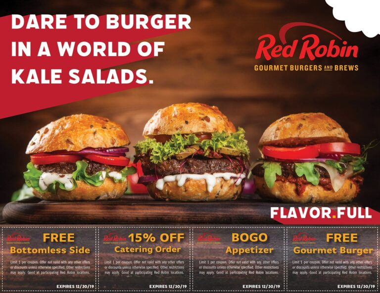Red Robin Coupon Design 1 Images Behance