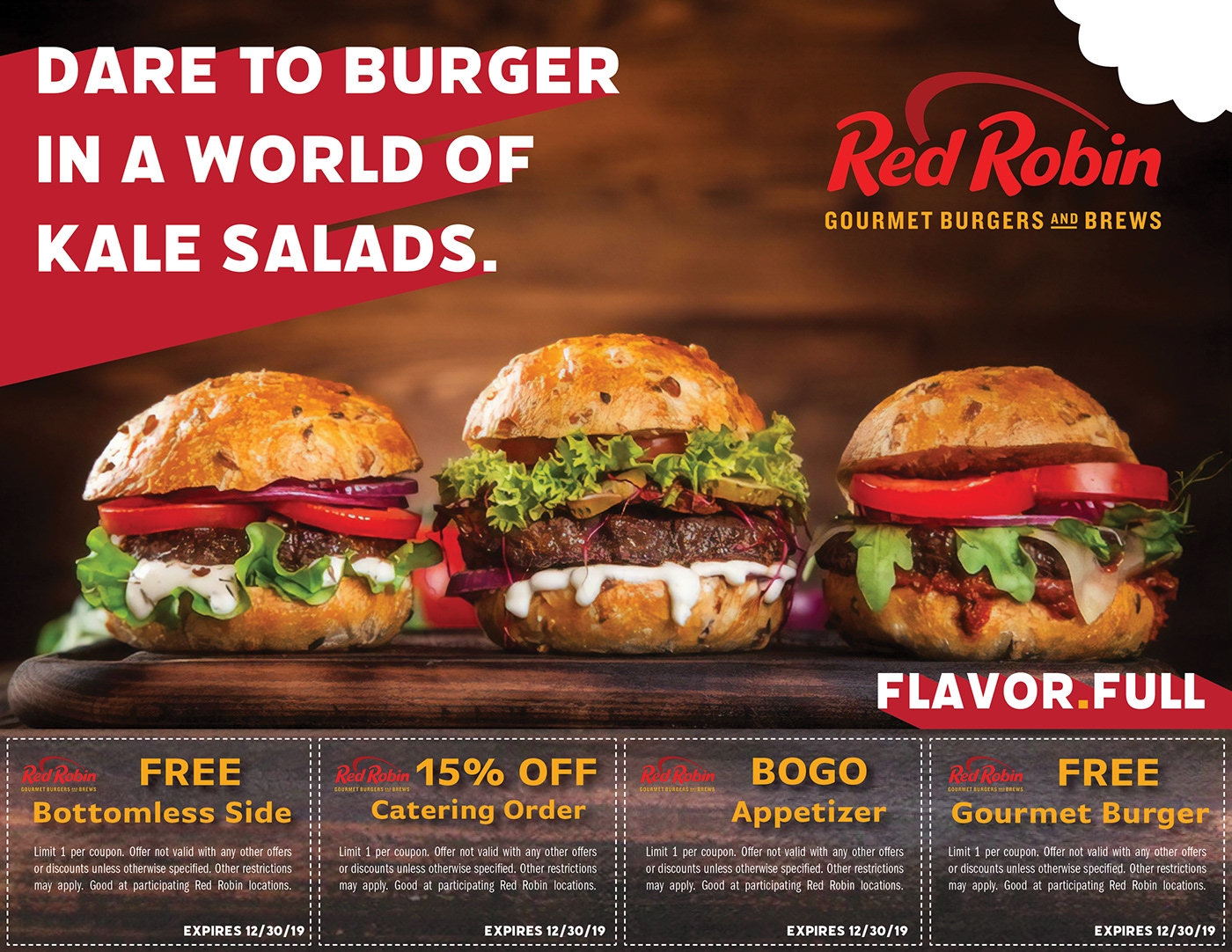Red Robin Coupon Design 1 Images Behance
