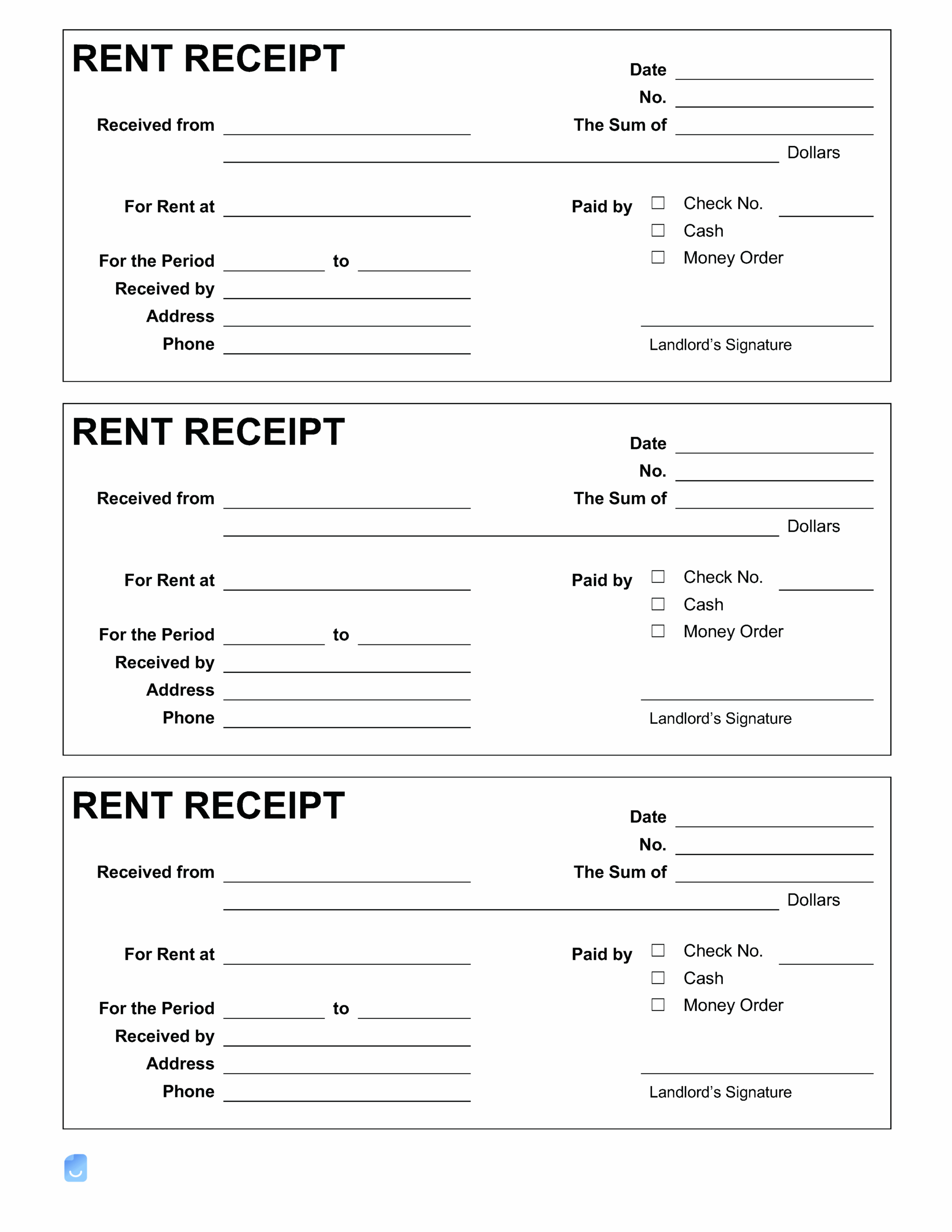 Rent Receipt Book Template Invoice Maker