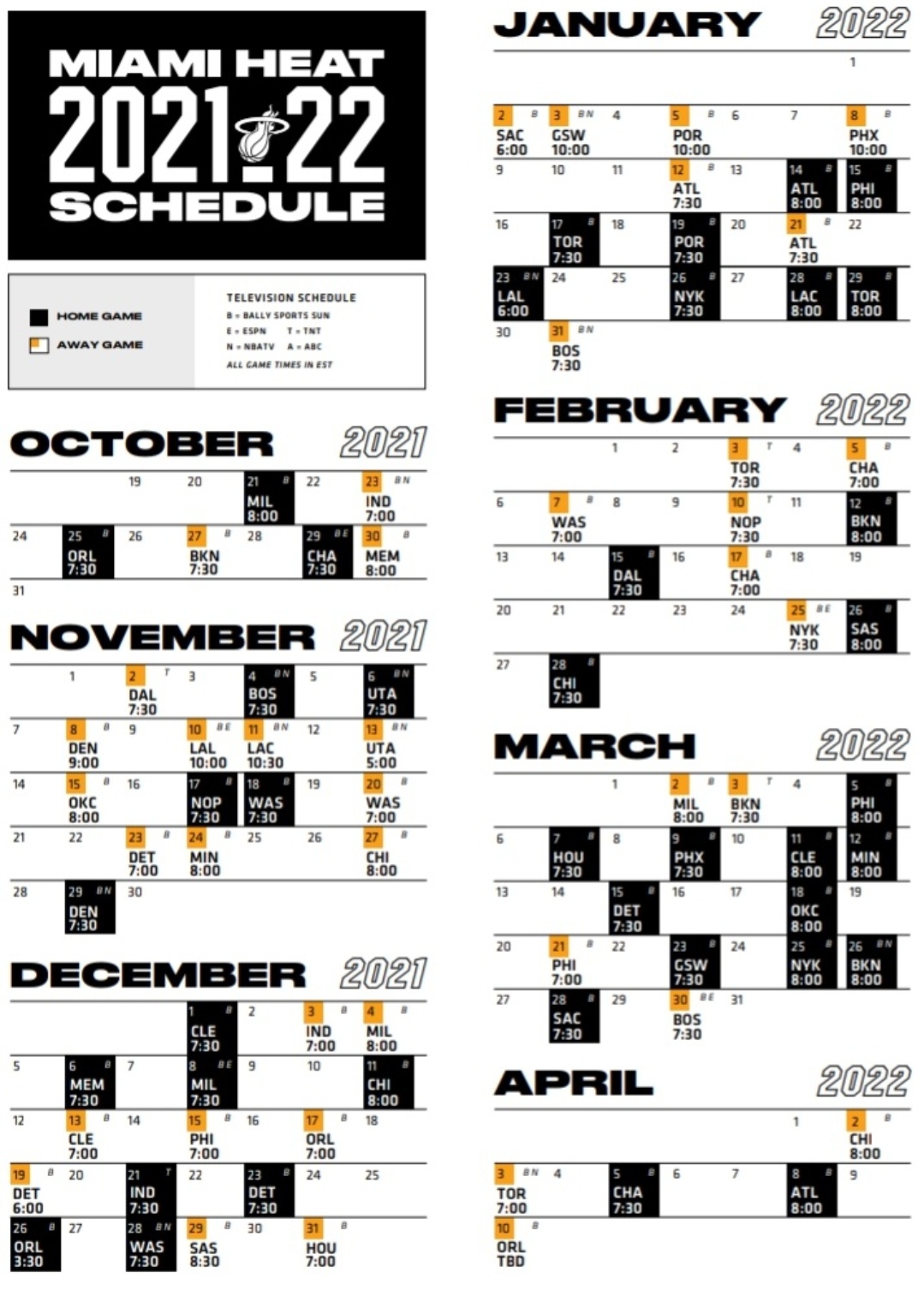 Report Miami Heat Release Entire Schedule For 2021 22 Season Heat Nation