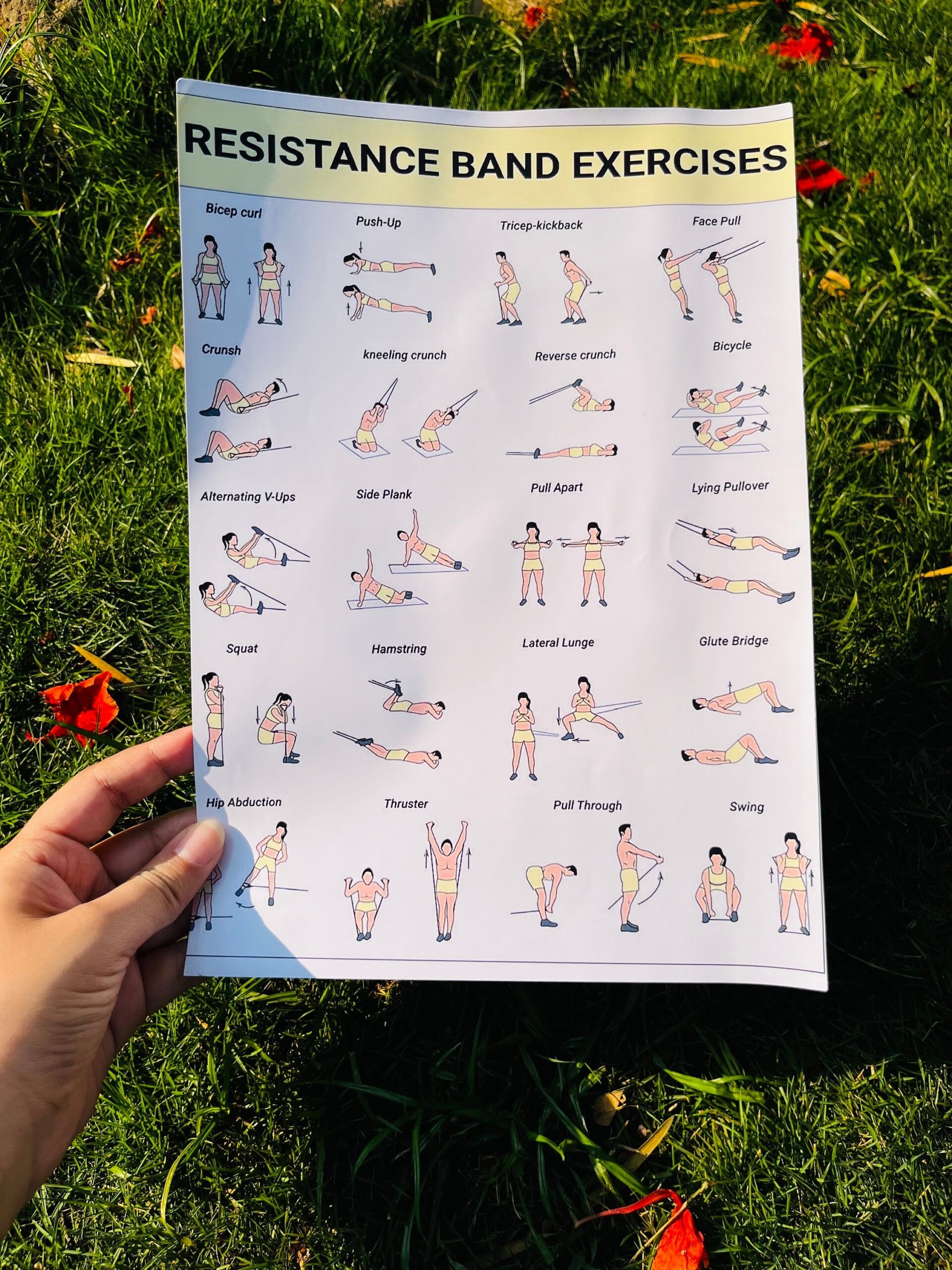 Resistance Band Workout Chart Resistance Band Exercises Resistance Band Workout Resistance Band Exercise Charts Fitness Chart Exercises Etsy UK