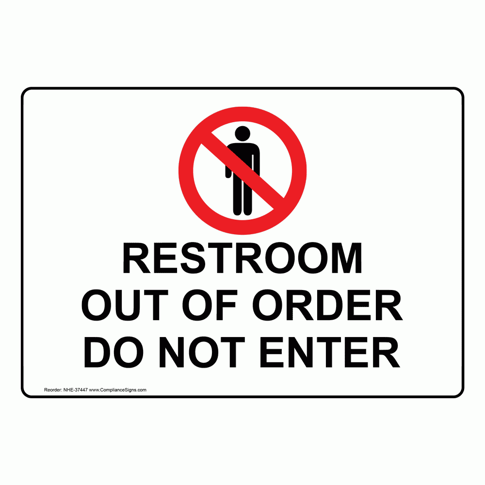 restroom out of order sign printable
