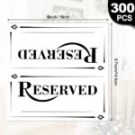 Resurhang 300 Pcs Paper Table Reserved Signs With Name Line Double Sided Classic Style White Black Amazon au