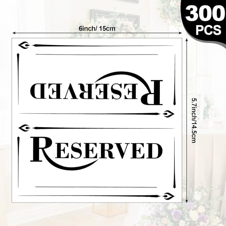 Resurhang 300 Pcs Paper Table Reserved Signs With Name Line Double Sided Classic Style White Black Amazon au