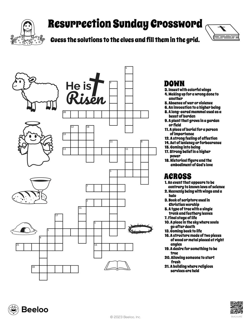 free printable sunday crossword puzzles