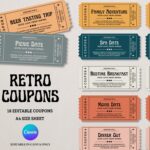 Retro Editable Coupon Template Last Minute Gift Printable Birthday Coupons Coupon Book Template Mother s Day Coupons Love Coupons Etsy
