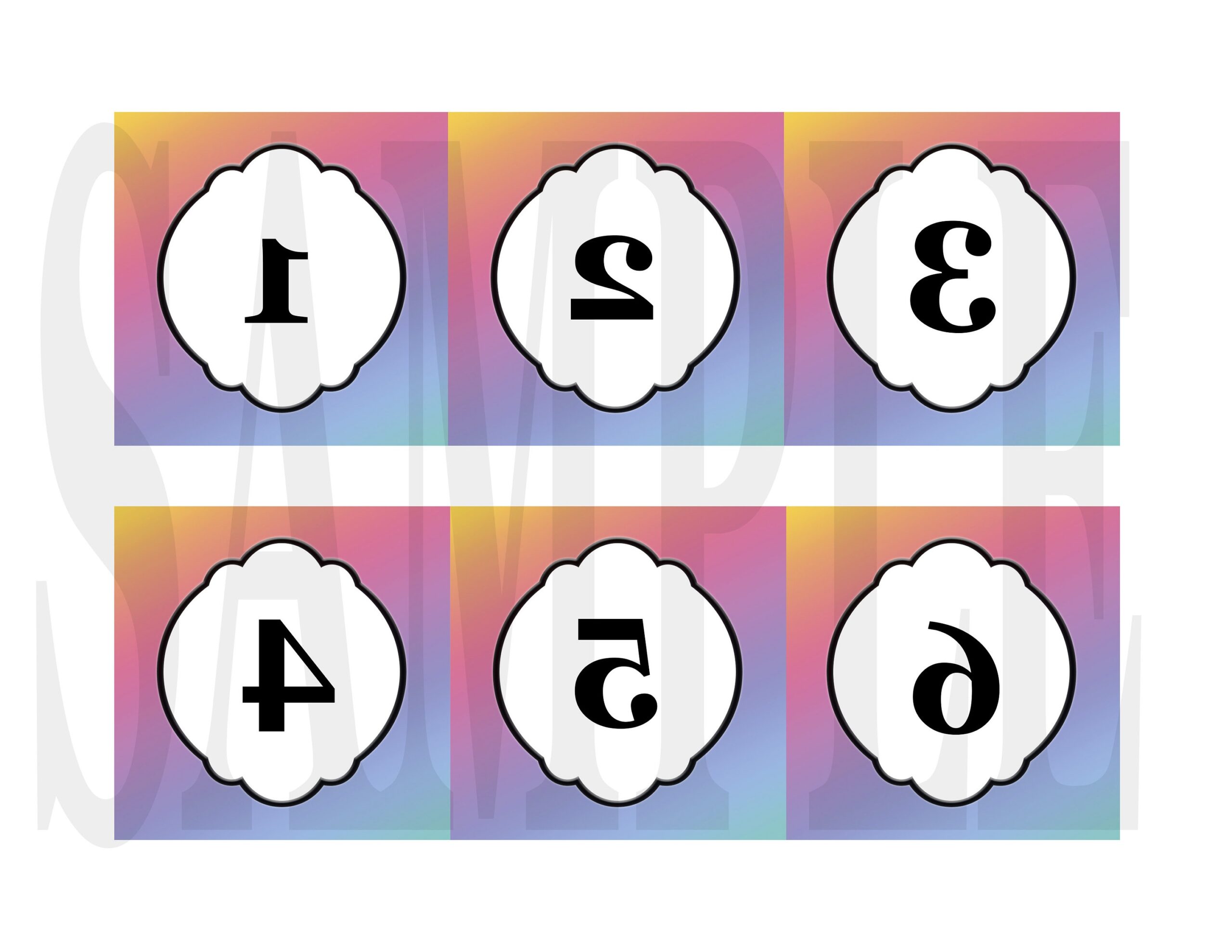 Reverse Number Cards 1 100 For Online Live Sales Instant Download Printable For Direct Sales Independent Fashion Retailers