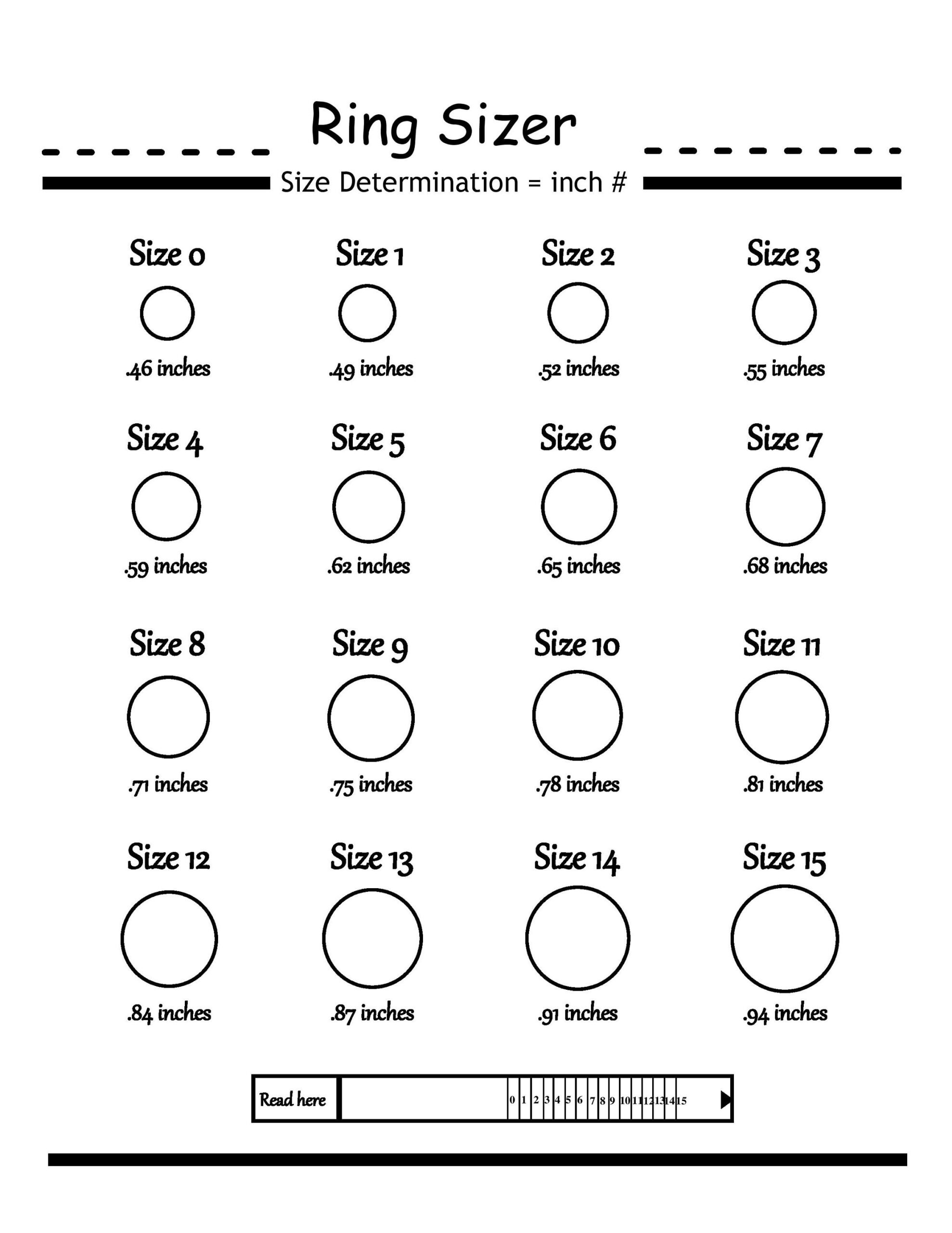 Ring Measurement Chart Printable On Sale
