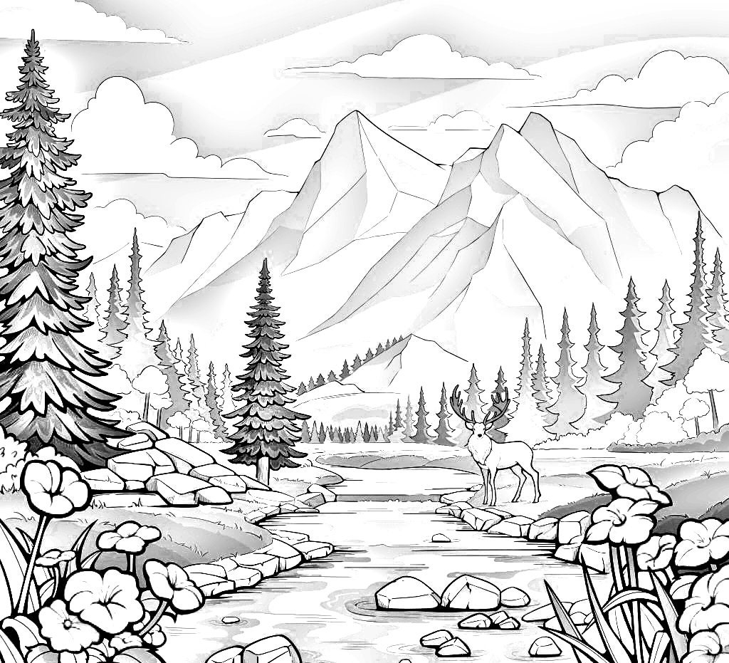 nature coloring pages printable