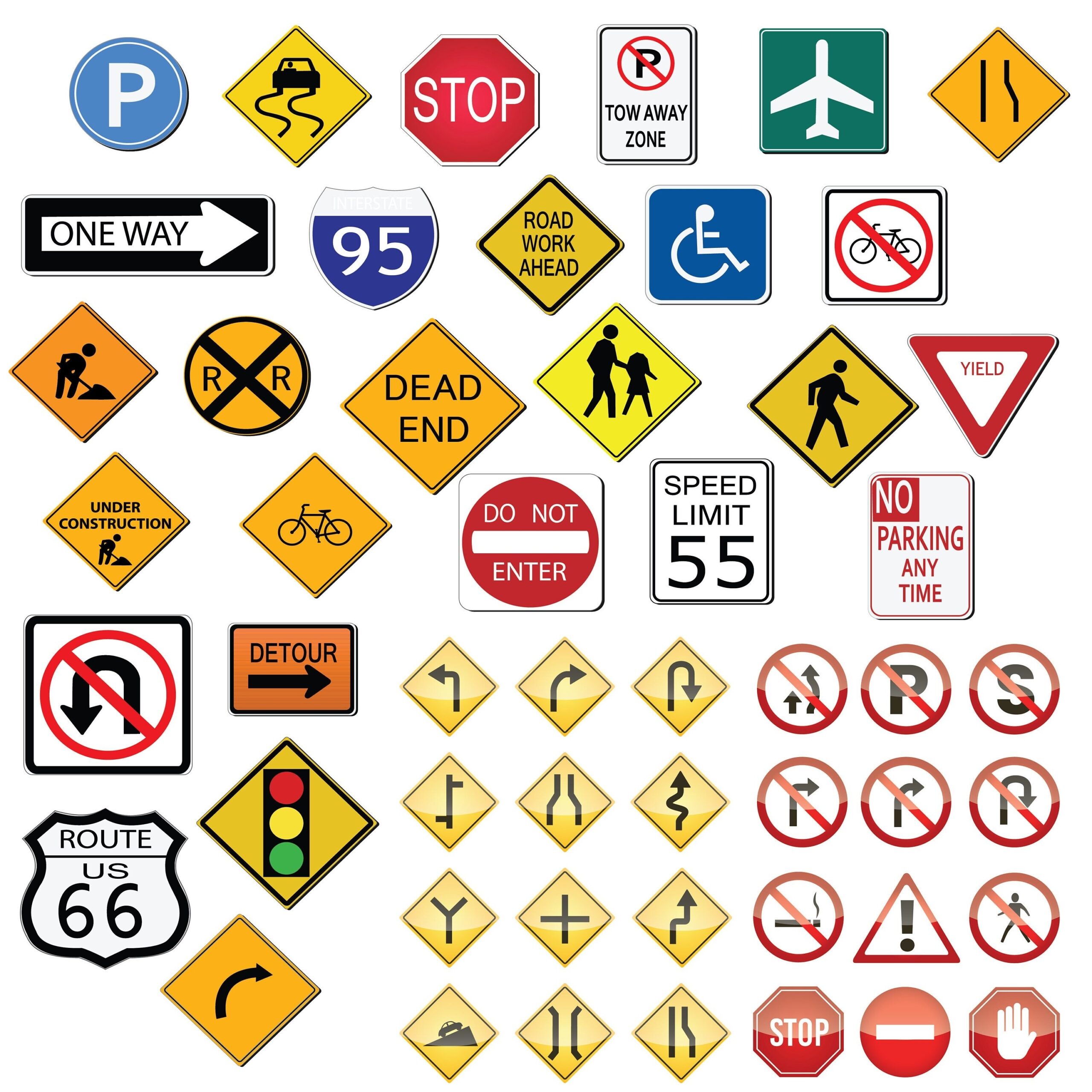 Road Sign Clipart Traffic Signs Svg Bundle Traffic Signs Road Sign SVG Speed Limit One Way Traffic Lights Printable Vectors PNG PDF Jpg
