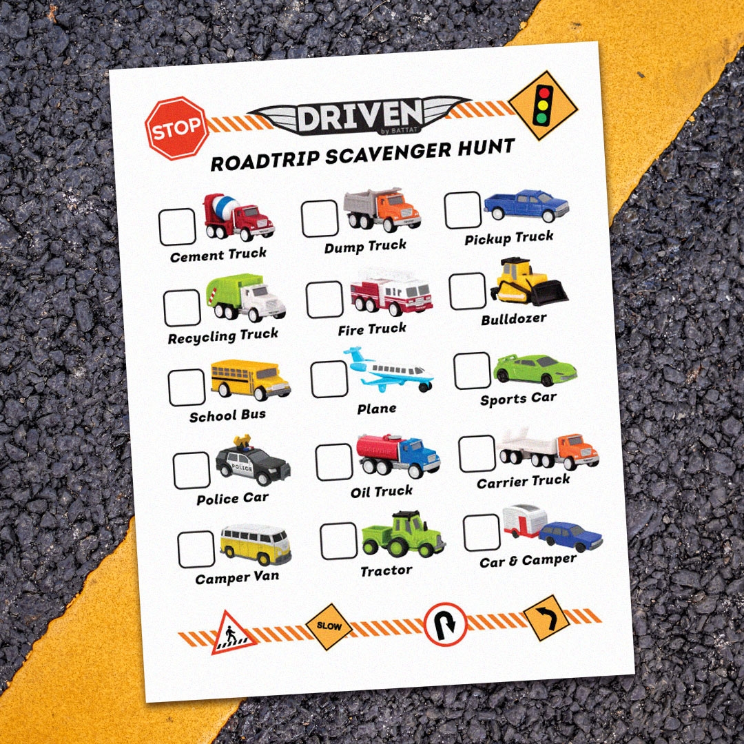 Road Trip Games For Kids Printable Scavenger Hunt u200d Driven 