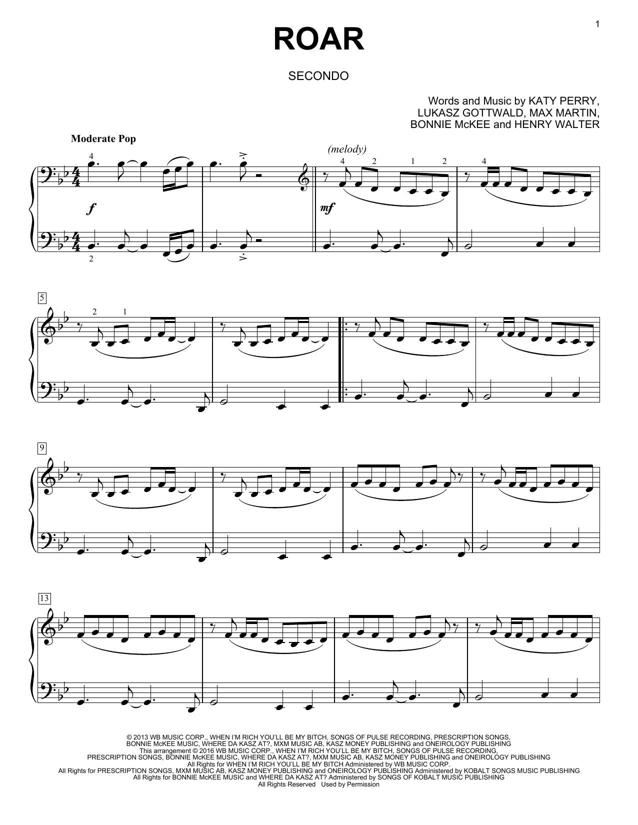Roar Sheet Music