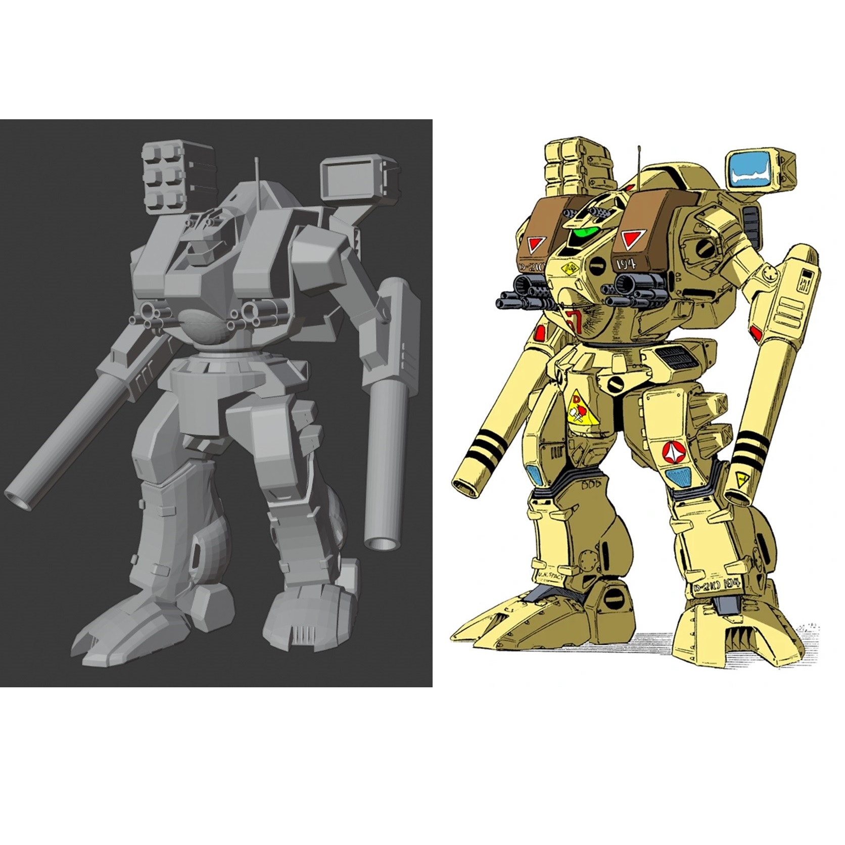 Robotech RPG Tactics Destroid Excalibur Tomahawk Macross