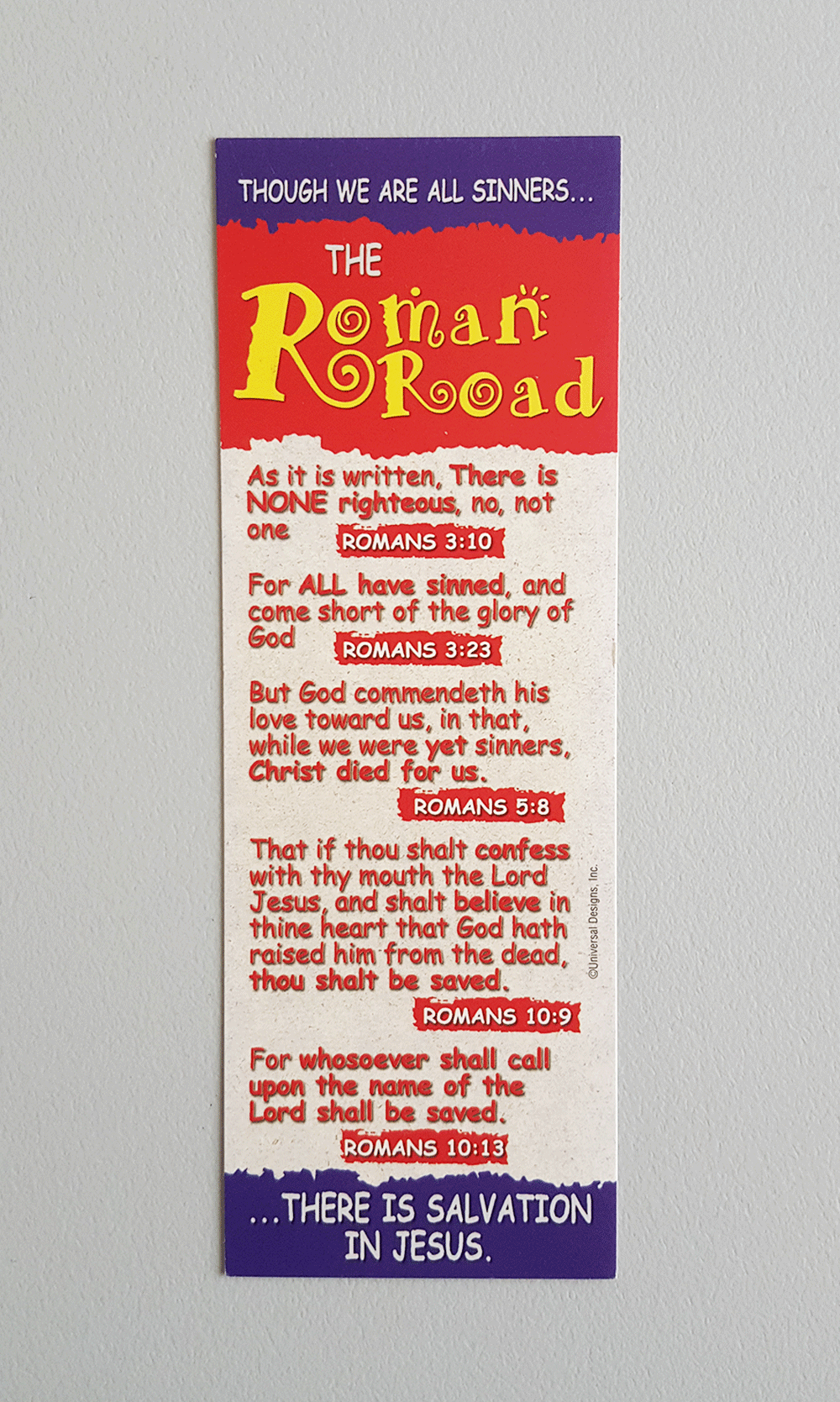 Roman Road Bookmark Bible Society Lebanon Shop