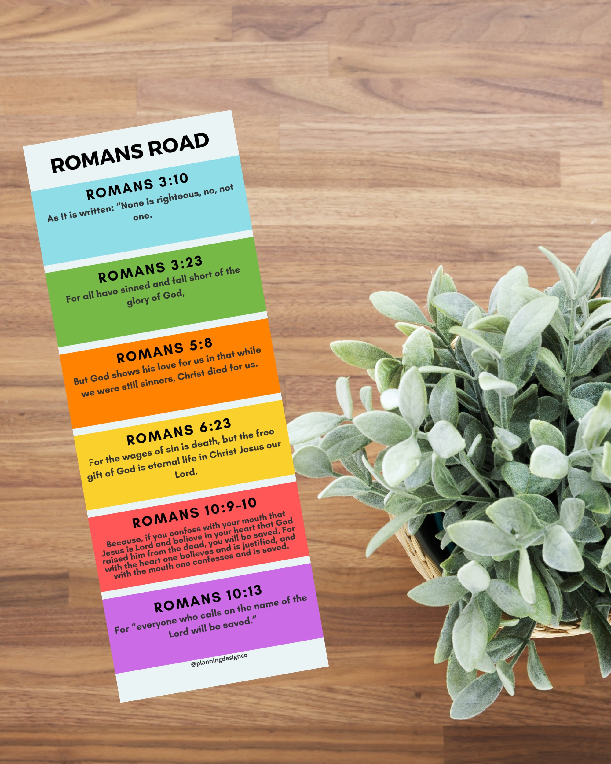 Roman s Road Printable Bookmark Bright NIV Etsy