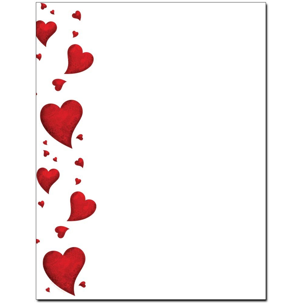 Romantic Love Letter Paper Heart Writing Paper Worksheets Library