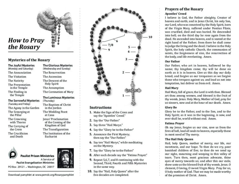 Rosary Pamphlet Paulist Evangelization MinistriesPaulist Evangelization Ministries