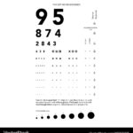Rosenbaum Pocket Vision Screener Eye Test Chart Vector Image