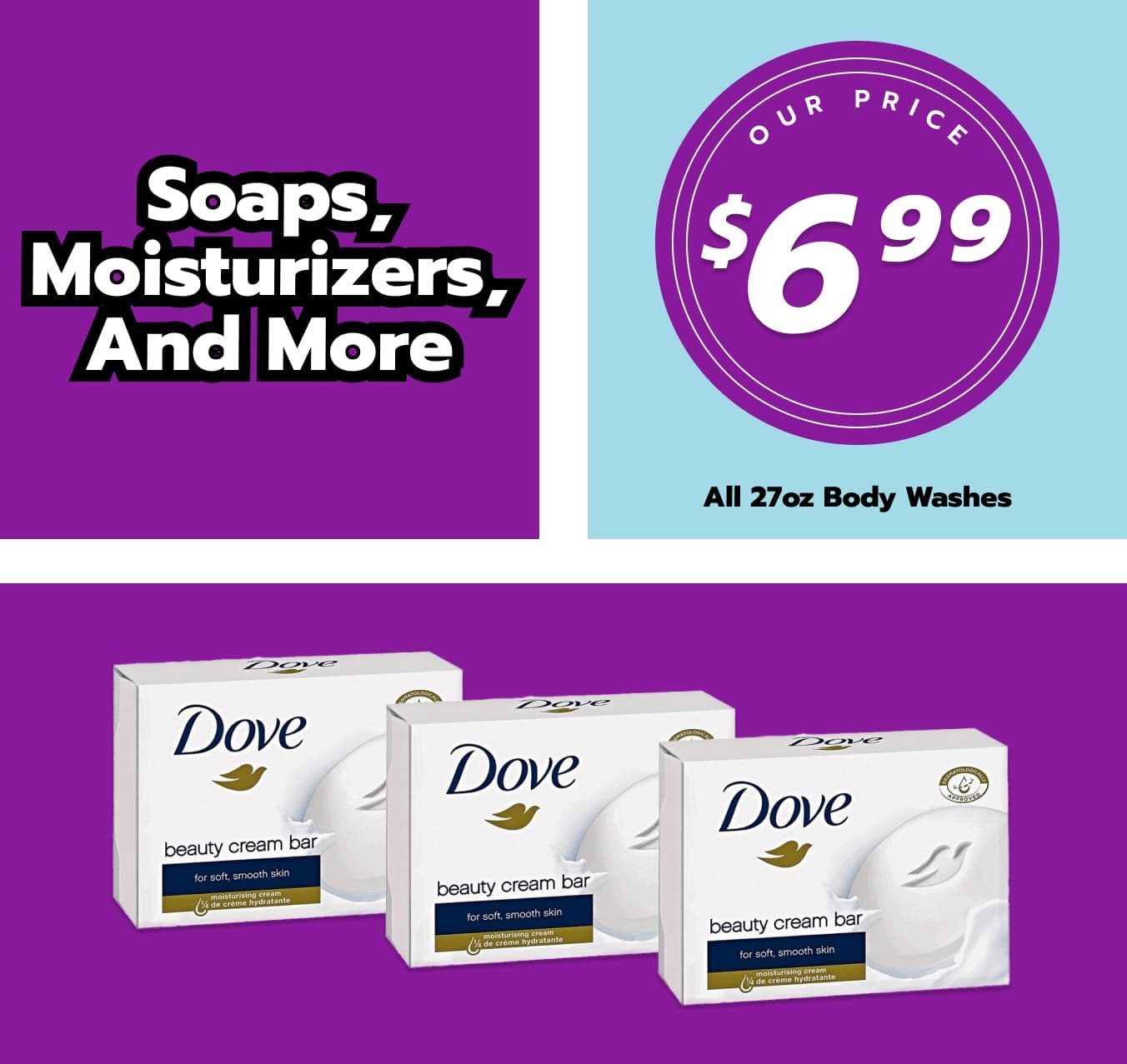 Roses Is Your Home For Dove Soap And Moisturizers 