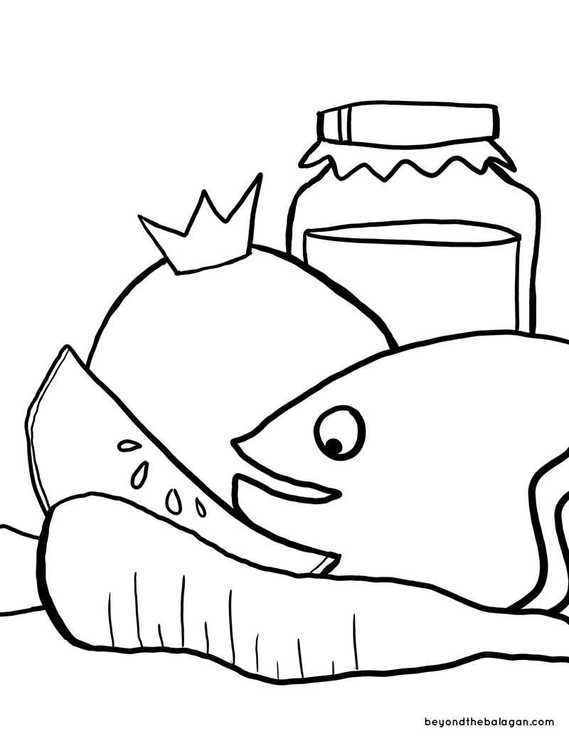 Rosh Hashanah Coloring Page Jewish Moms U0026 Crafters