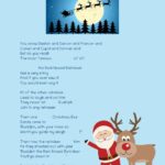 Rudolph The Red Nosed Reindeer Song Lyrics And Colouring Pictures Worksheets Library