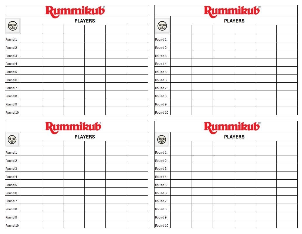 Rummikub Score Card Etsy