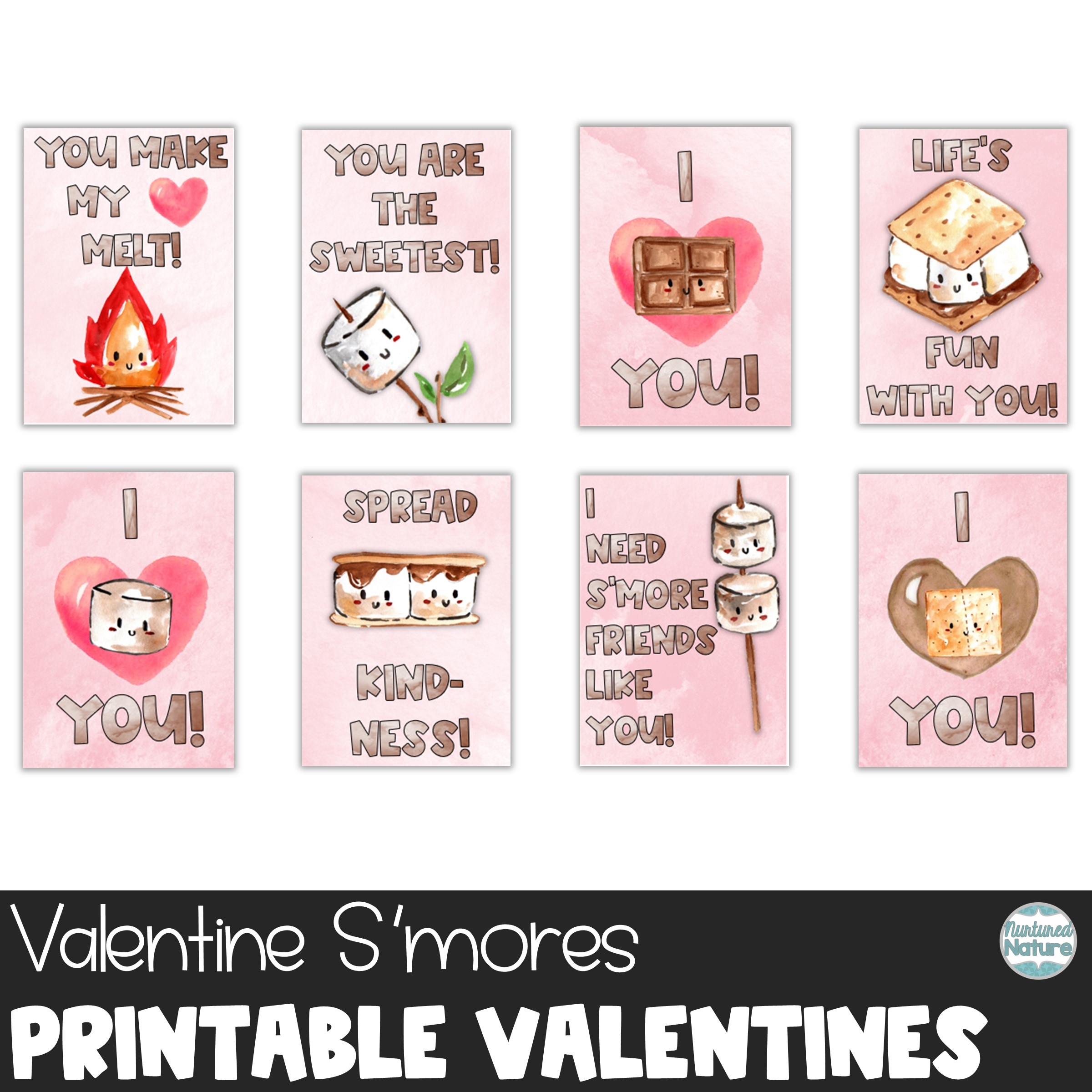 S mores Printable Valentine s Day Cards From Teacher For Students 