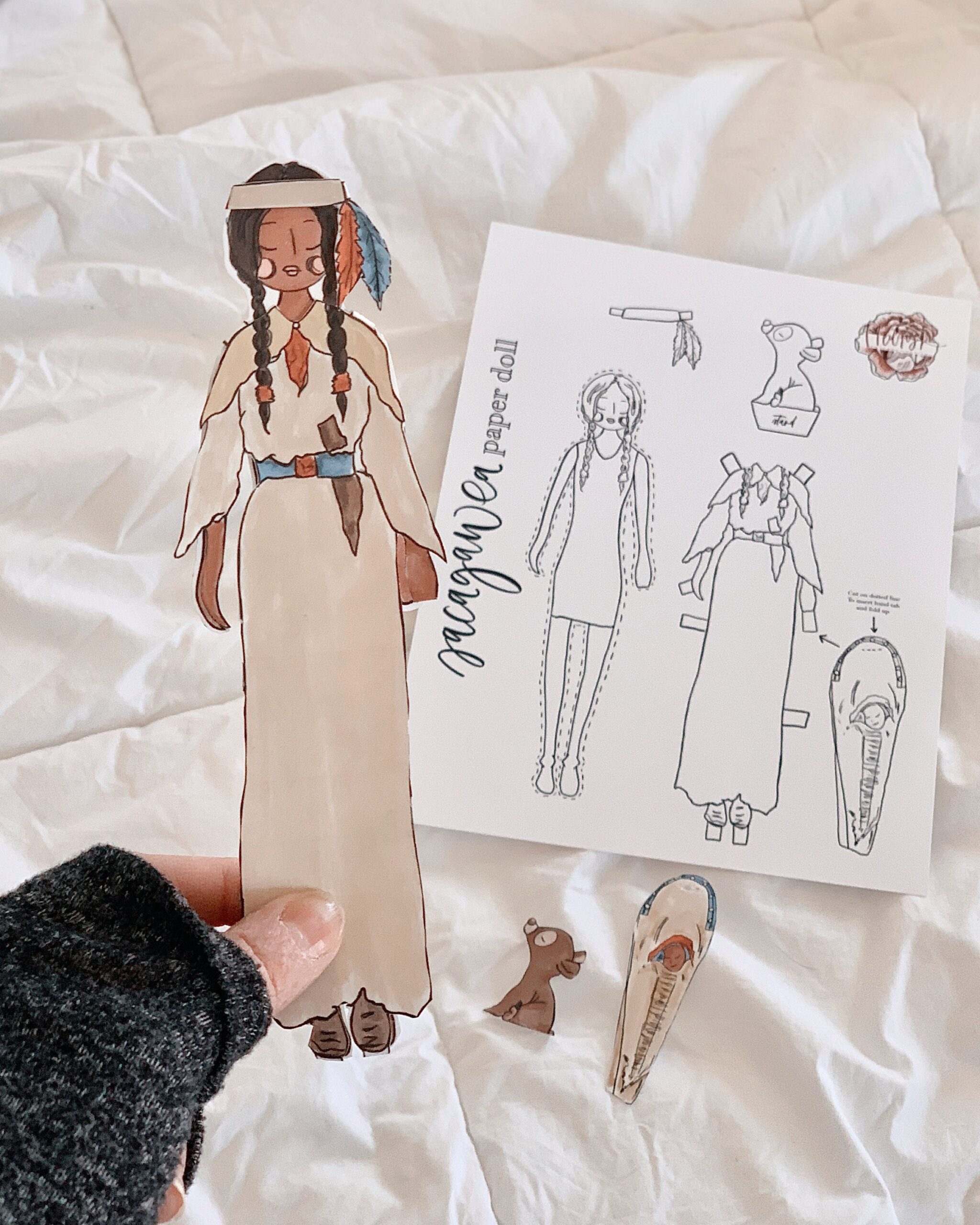 Sacagawea Paper Doll DIY Historical Women Paper Dolls Etsy