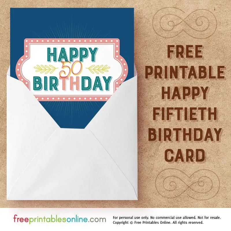 printable 50th birthday cards