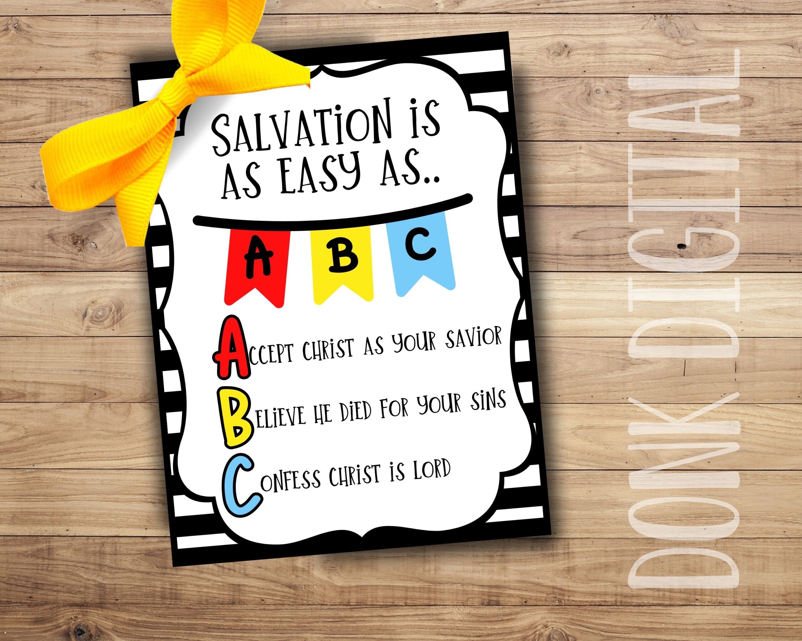 Salvation Is As Easy As ABC Sunday School Printable Church 