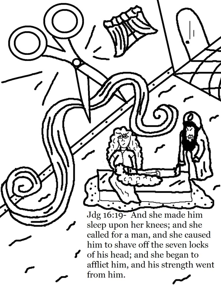 Samson And Delilah Coloring Pages