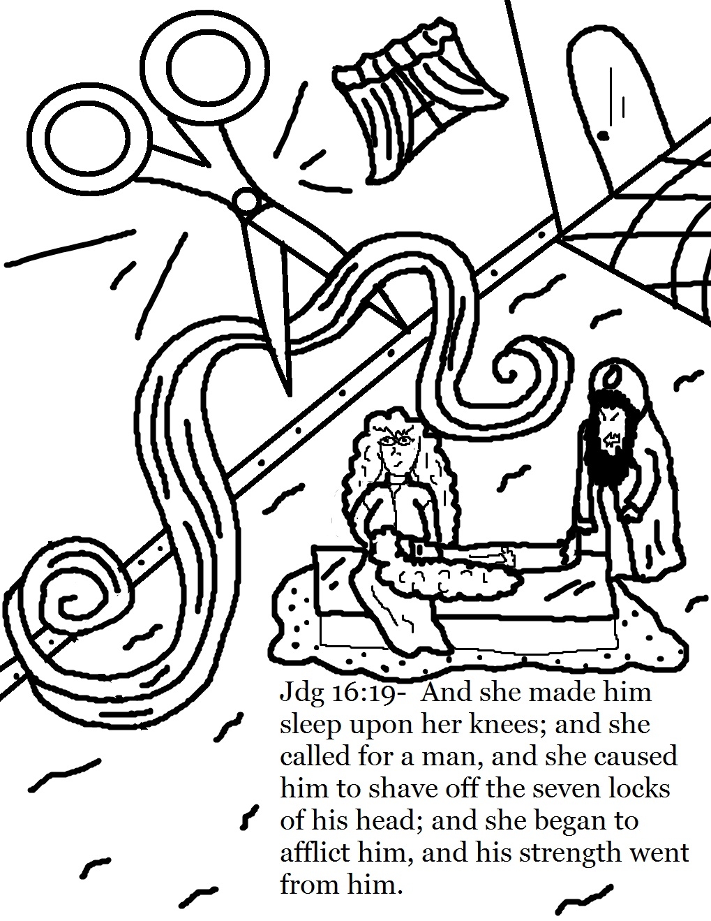 Samson And Delilah Coloring Pages Samson And Delilah Coloring Pages