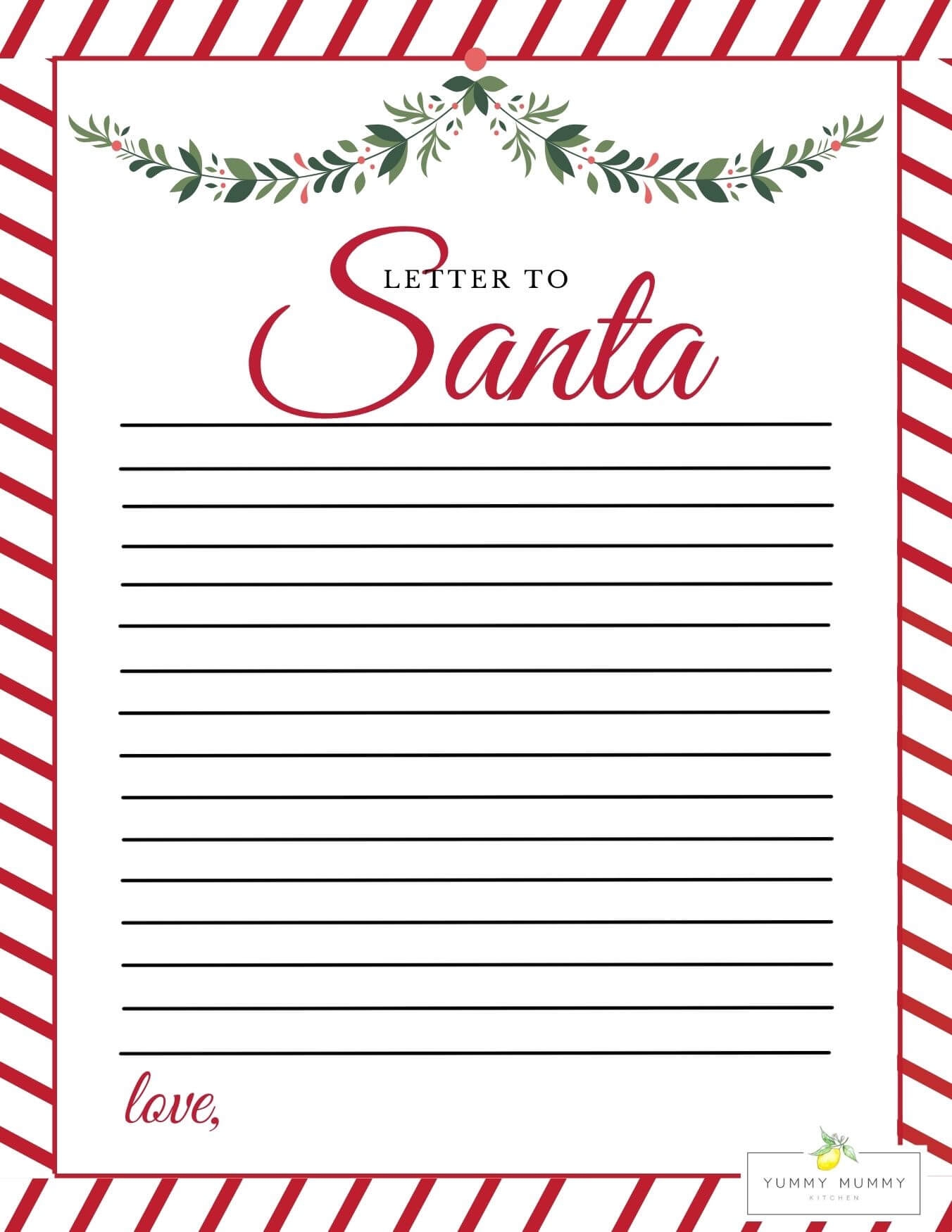 Santa Letter Hot Sale Template Printable
