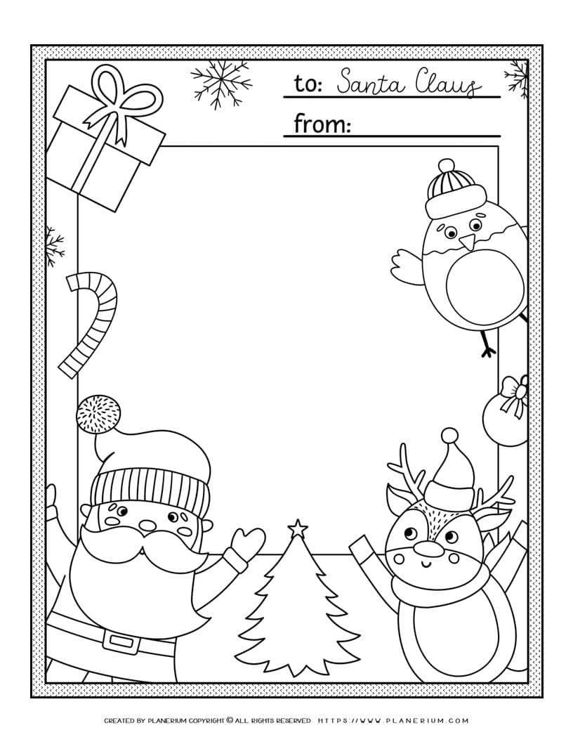 Santa Letter Template Printable Planerium