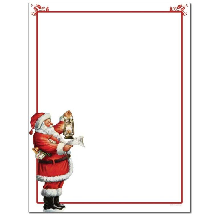 Santa s List Printable Letterhead The Image Shop