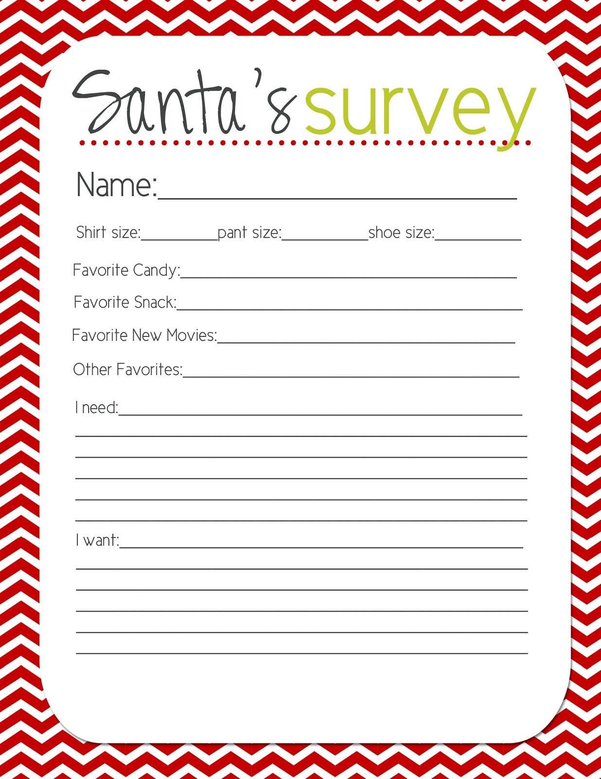 printable secret santa list