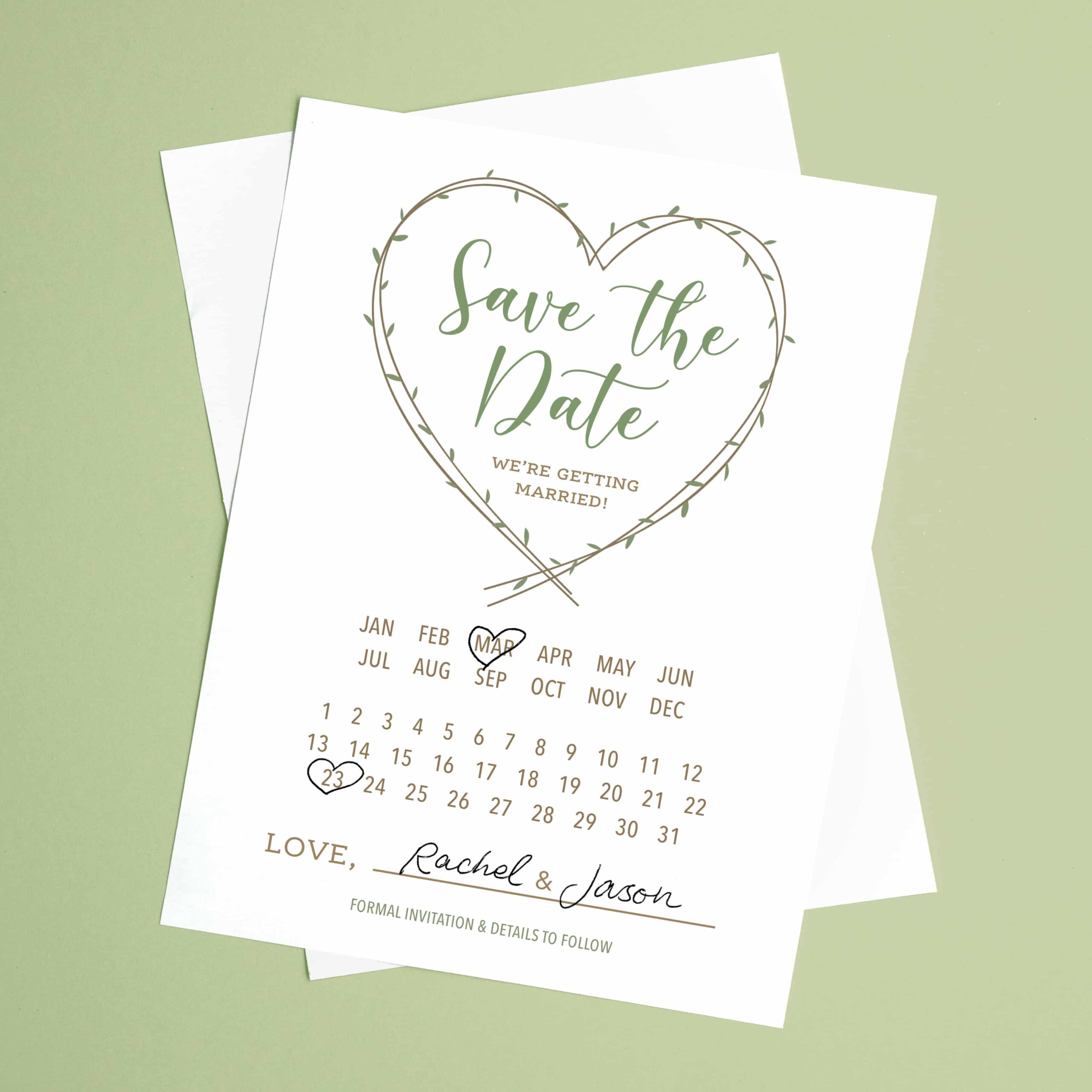 Save The Date Card Template Free Download