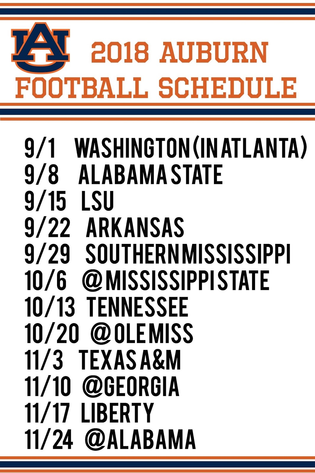 Schedule Tiger Wave