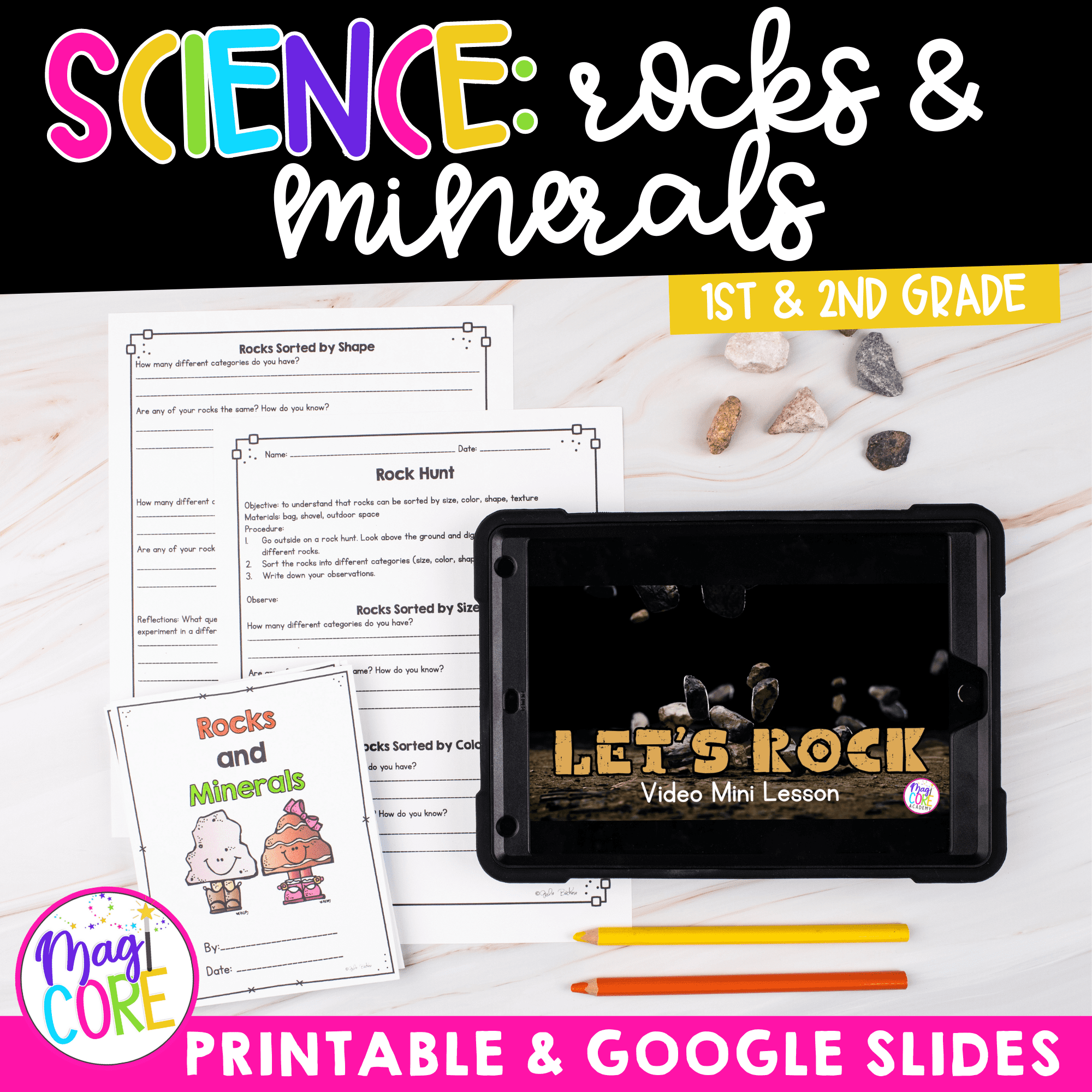 printables for minerals second grade science
