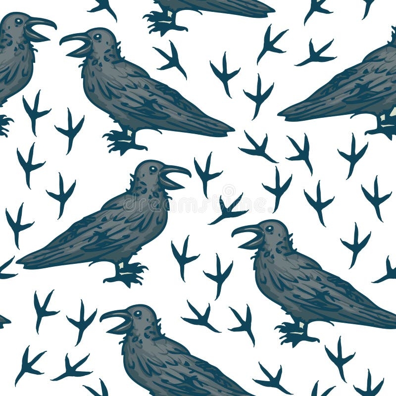 free printable crow pattern
