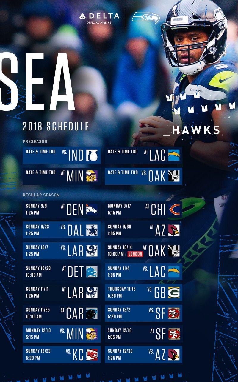 Seattle Seahawks Football Schedule 2018 Trinity Electric 
