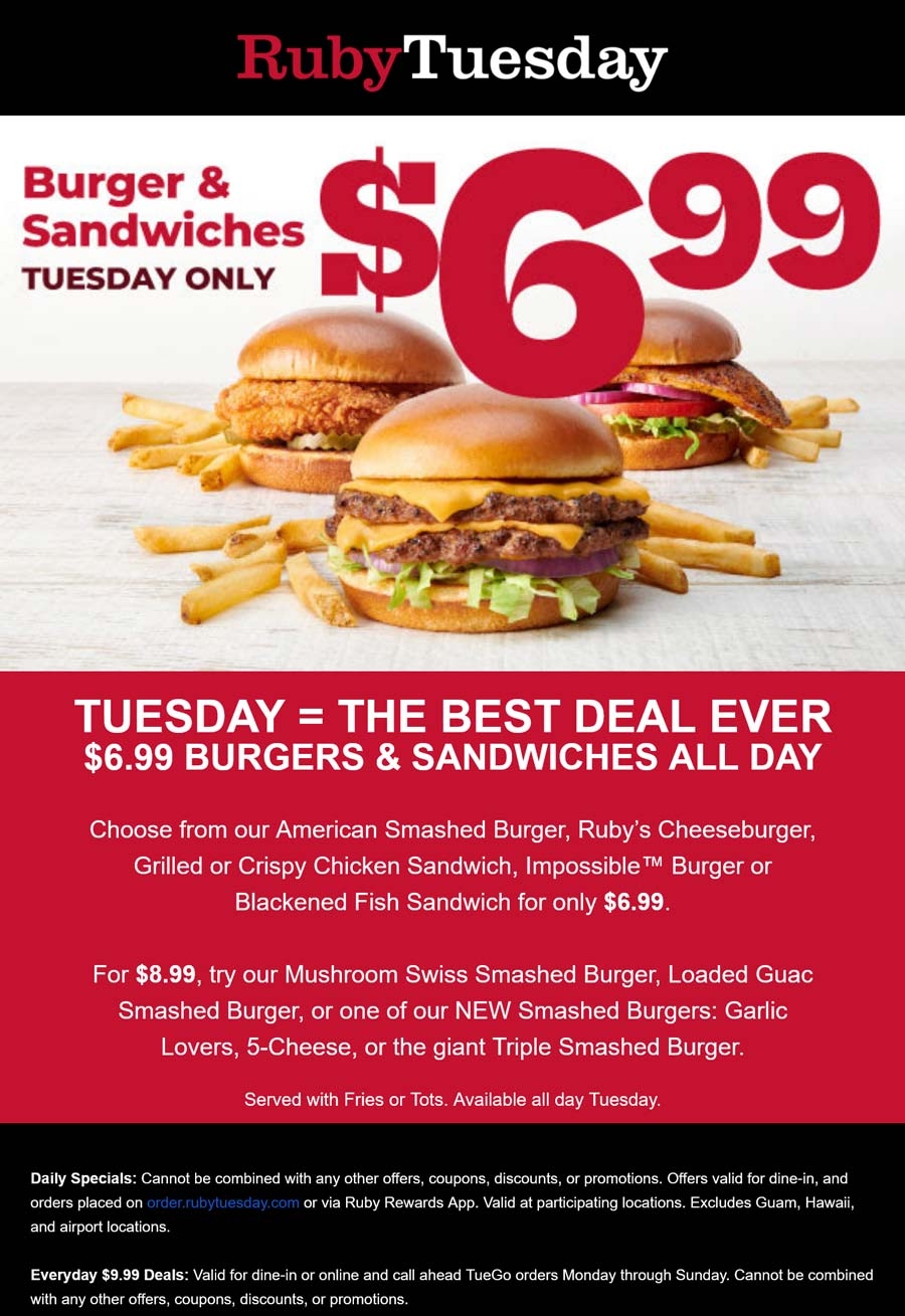 Second Steak 5 Today At Ruby Tuesday Ruby Tuesday August 2025 
