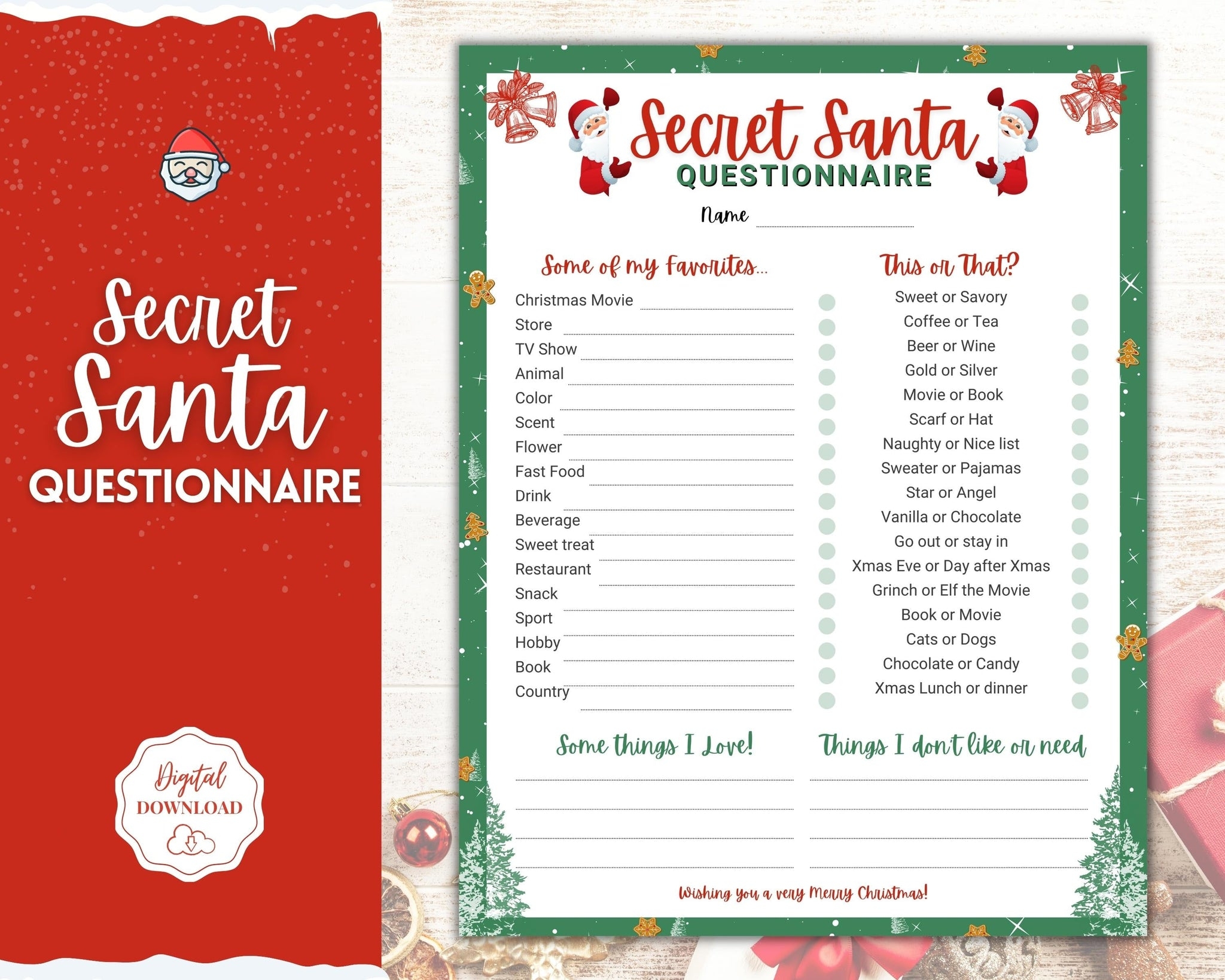 Secret Hot Sale Santa List