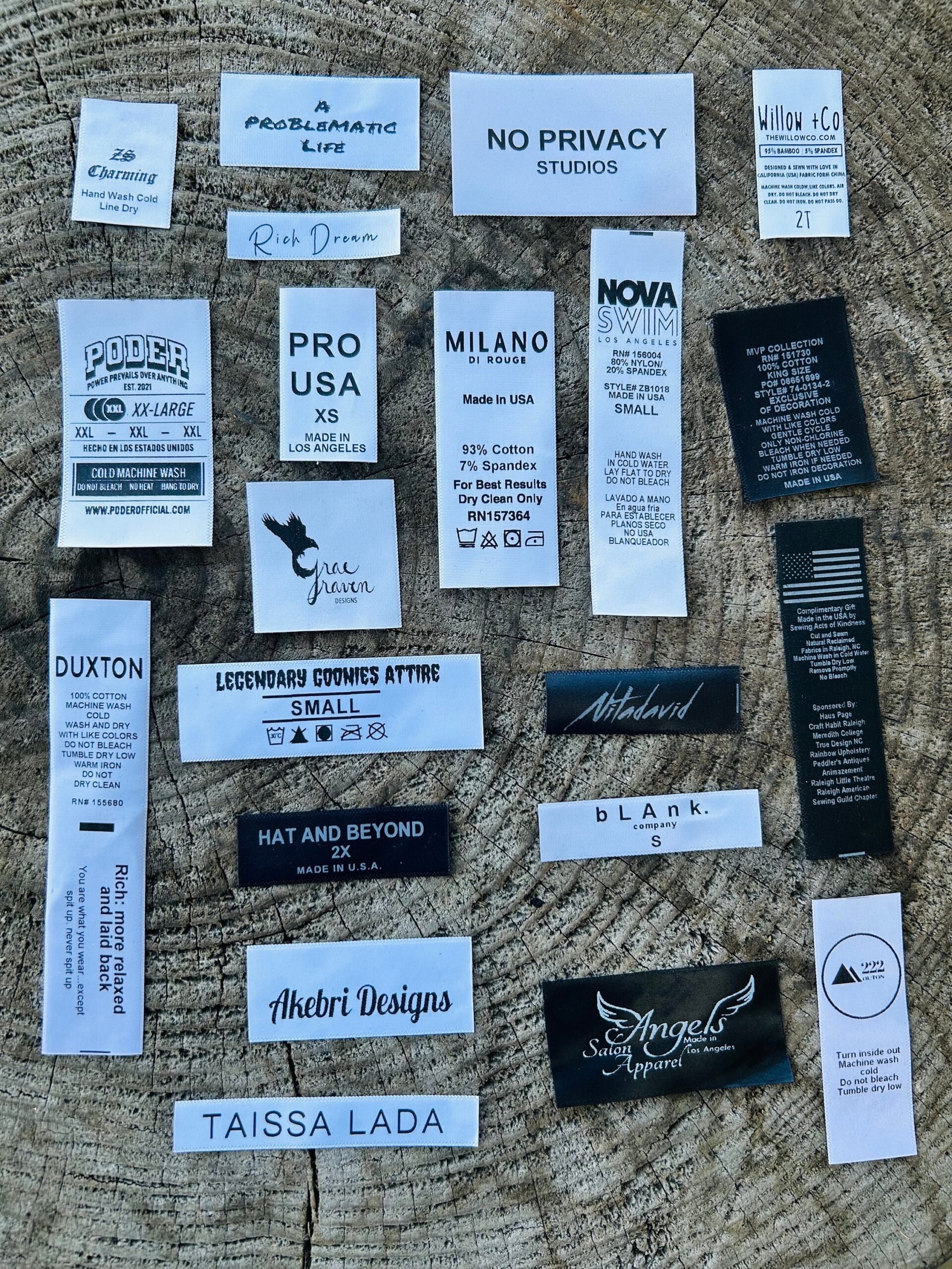 Self Adhesive Fabric Labels Etsy