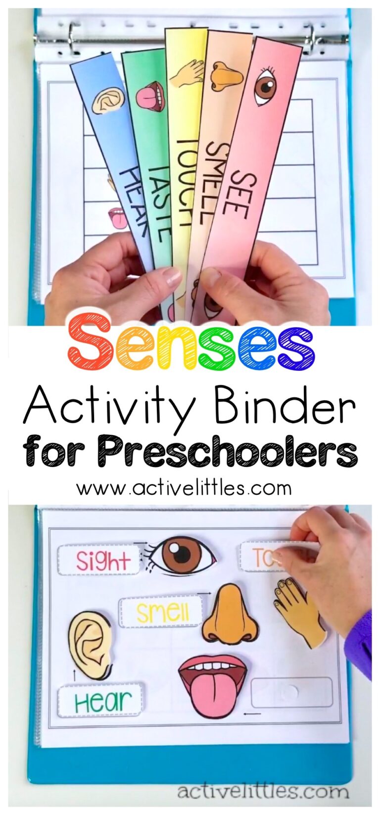 Senses Learning Activity Binder For Preschoolers And Kids Active Littles