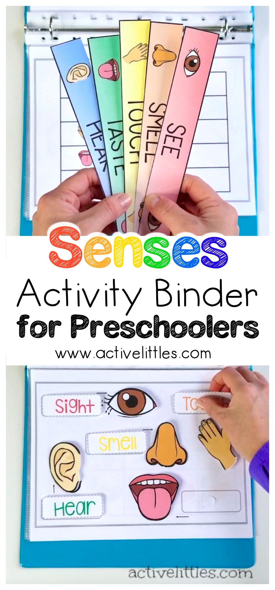 Senses Learning Activity Binder For Preschoolers And Kids Active Littles