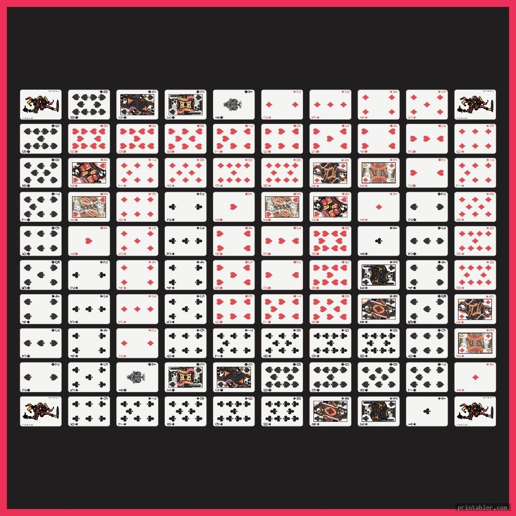 sequence game board printable